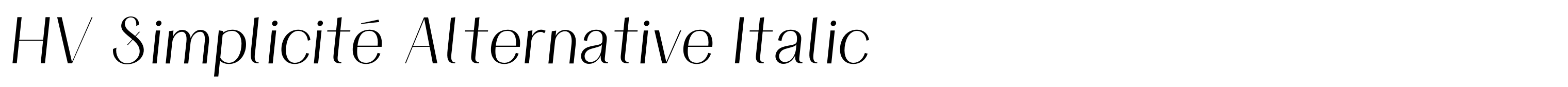 HV Simplicité Alternative Italic